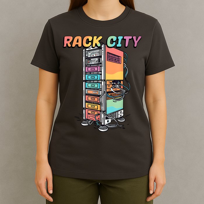 Rack City Network Server Rack Network Engineer Homelab T-Shirt