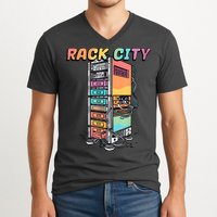 Rack City Network Server Rack Network Engineer Homelab V-Neck T-Shirt