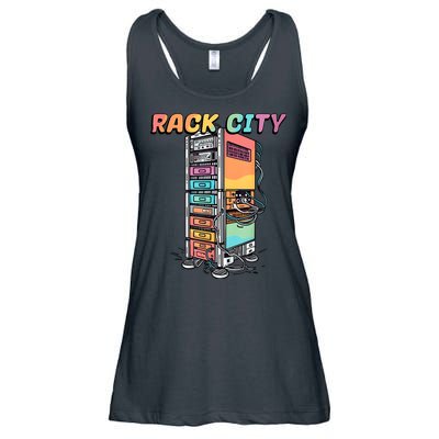 Rack City Network Server Rack Network Engineer Homelab Ladies Essential Flowy Tank
