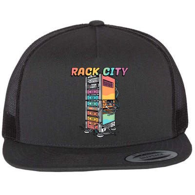 Rack City Network Server Rack Network Engineer Homelab Flatbill Hat