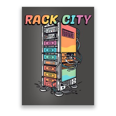Rack City Network Server Rack Network Engineer Homelab Poster
