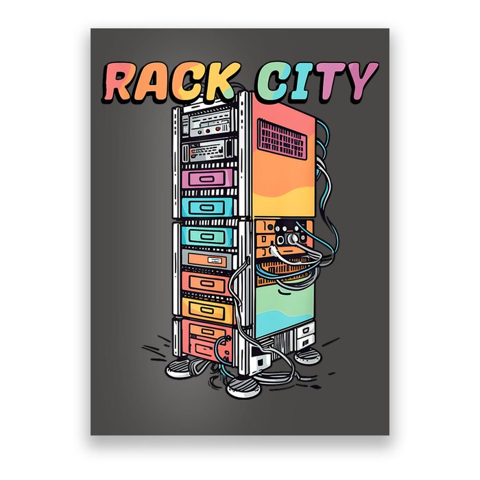 Rack City Network Server Rack Network Engineer Homelab Poster