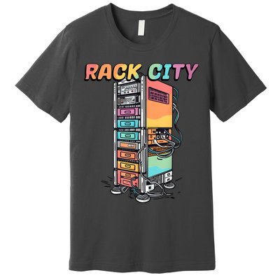 Rack City Network Server Rack Network Engineer Homelab Premium T-Shirt