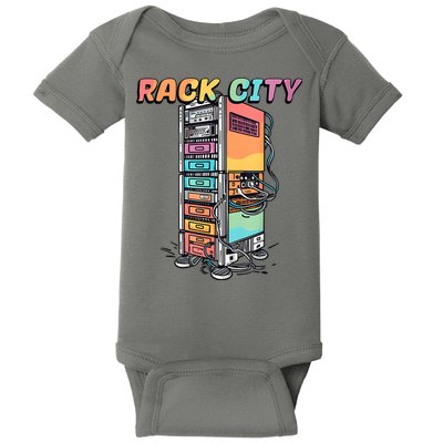 Rack City Network Server Rack Network Engineer Homelab Baby Bodysuit