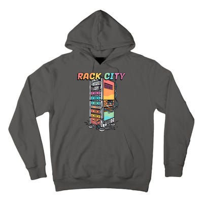 Rack City Network Server Rack Network Engineer Homelab Tall Hoodie
