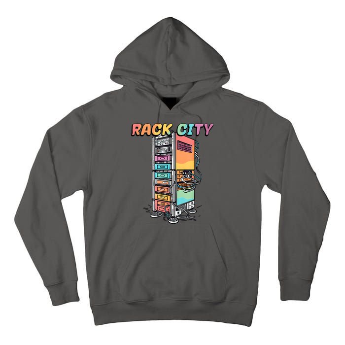 Rack City Network Server Rack Network Engineer Homelab Tall Hoodie