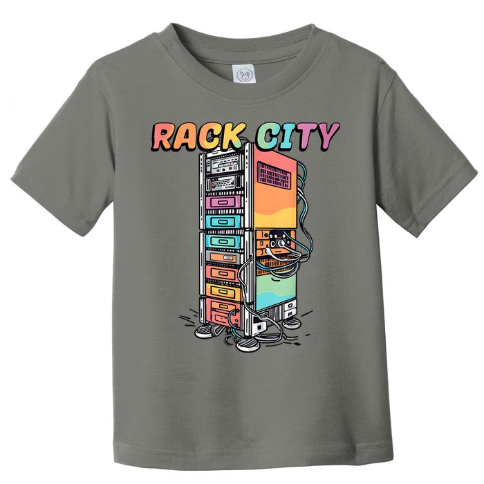 Rack City Network Server Rack Network Engineer Homelab Toddler T-Shirt