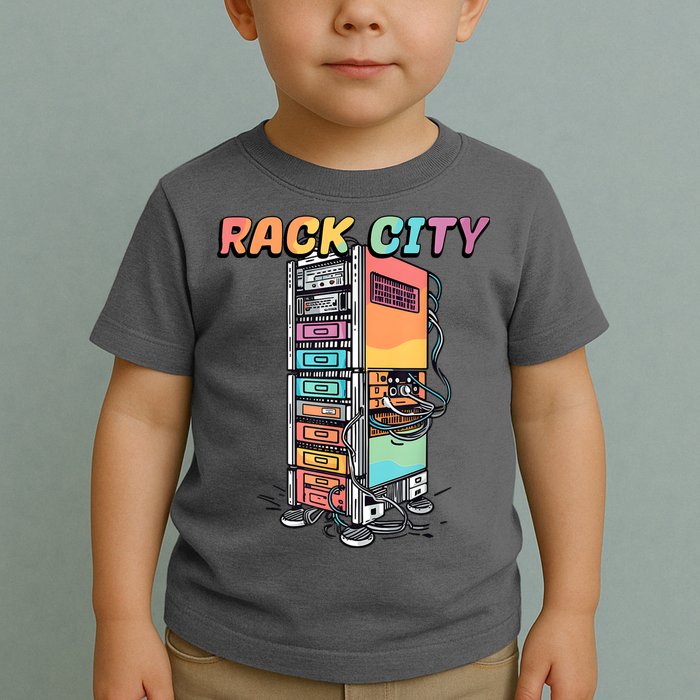 Rack City Network Server Rack Network Engineer Homelab Toddler T-Shirt