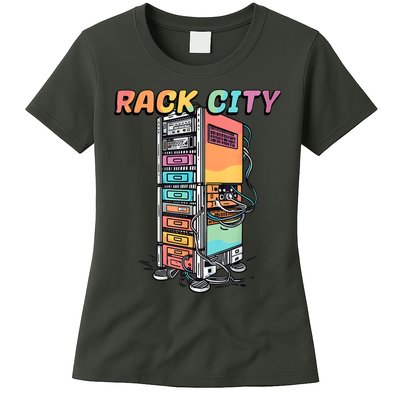 Rack City Network Server Rack Network Engineer Homelab Womens T-Shirt