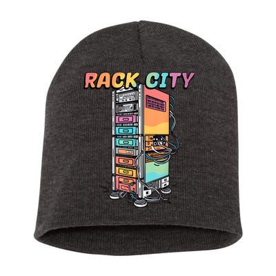 Rack City Network Server Rack Network Engineer Homelab Short Acrylic Beanie