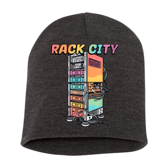 Rack City Network Server Rack Network Engineer Homelab Short Acrylic Beanie