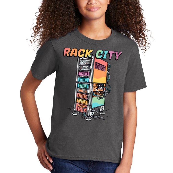 Rack City Network Server Rack Network Engineer Homelab Kids T-Shirt