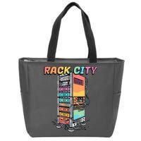 Rack City Network Server Rack Network Engineer Homelab Zip Tote Bag