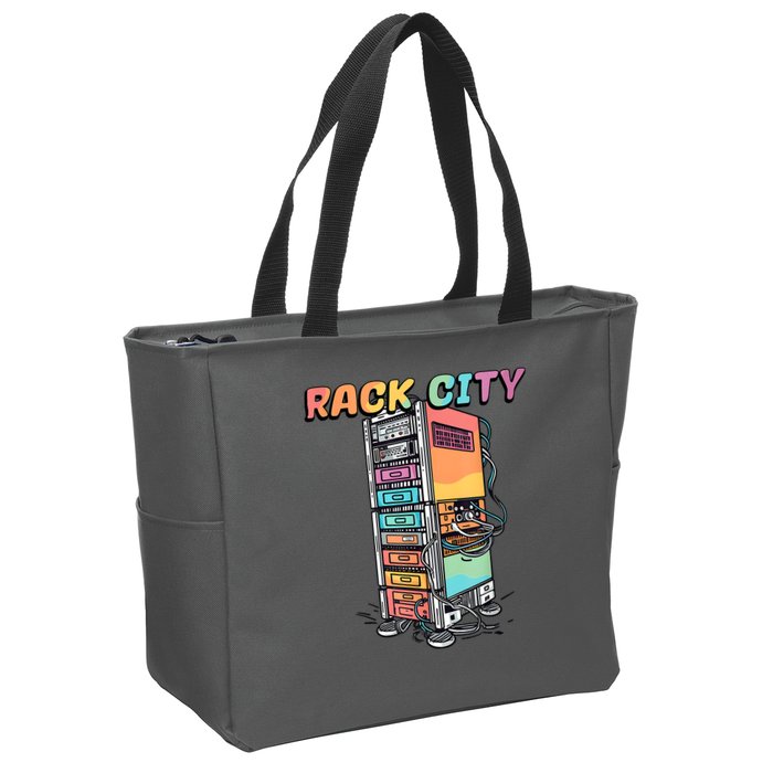 Rack City Network Server Rack Network Engineer Homelab Zip Tote Bag
