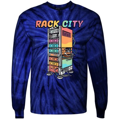 Rack City Network Server Rack Network Engineer Homelab Tie-Dye Long Sleeve Shirt