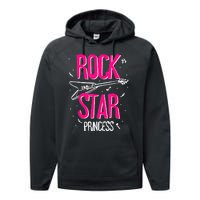 Rockstar CumpleañOs NiñA Rock Star Princesa Fiesta MúSica Performance Fleece Hoodie