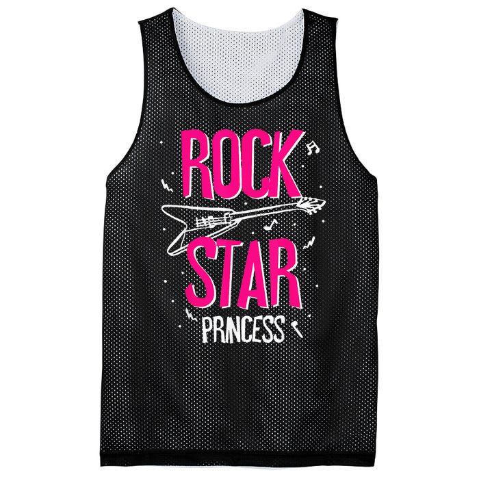 Rockstar CumpleañOs NiñA Rock Star Princesa Fiesta MúSica Mesh Reversible Basketball Jersey Tank