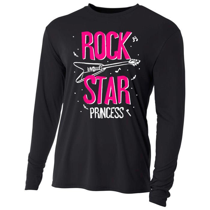 Rockstar CumpleañOs NiñA Rock Star Princesa Fiesta MúSica Cooling Performance Long Sleeve Crew