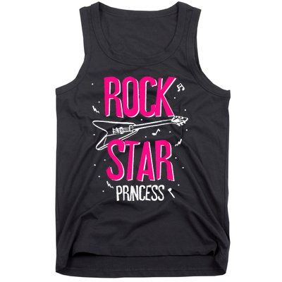 Rockstar CumpleañOs NiñA Rock Star Princesa Fiesta MúSica Tank Top