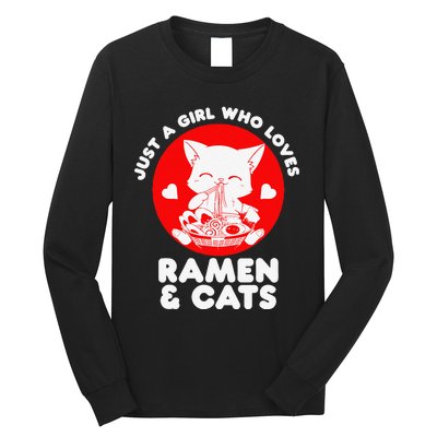 Ra Cat Neko Kawaii Anime Japanese Noodle Otaku    Long Sleeve Shirt