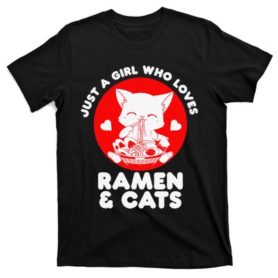 Ra Cat Neko Kawaii Anime Japanese Noodle Otaku    T-Shirt