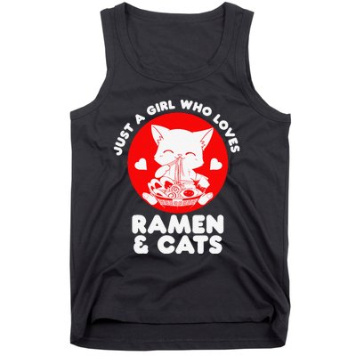 Ra Cat Neko Kawaii Anime Japanese Noodle Otaku    Tank Top