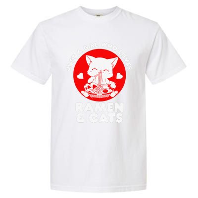 Ra Cat Neko Kawaii Anime Japanese Noodle Otaku    Garment-Dyed Heavyweight T-Shirt