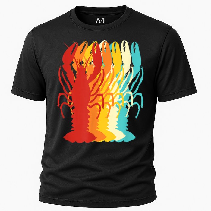 Retro Crawfish Novelty Cajun Crayfish Cooling Performance Crew T-Shirt