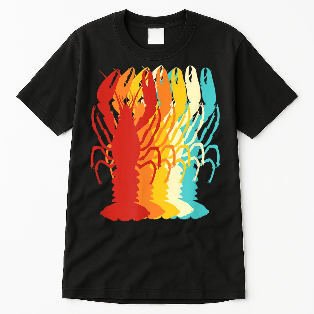 Retro Crawfish Novelty Cajun Crayfish Tall T-Shirt