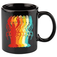 Retro Crawfish Novelty Cajun Crayfish 11oz C Handle Ceramic Mug