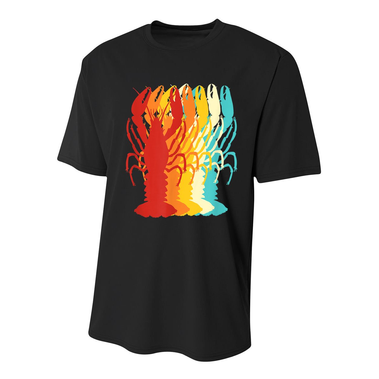 Retro Crawfish Novelty Cajun Crayfish Youth Performance Sprint T-Shirt