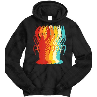 Retro Crawfish Novelty Cajun Crayfish Tie Dye Hoodie