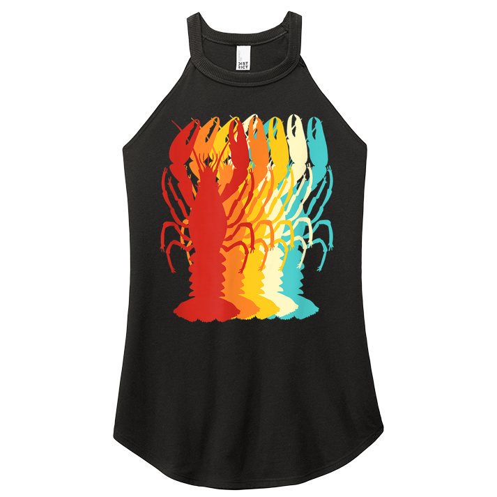 Retro Crawfish Novelty Cajun Crayfish Women's Perfect Tri Rocker Tank