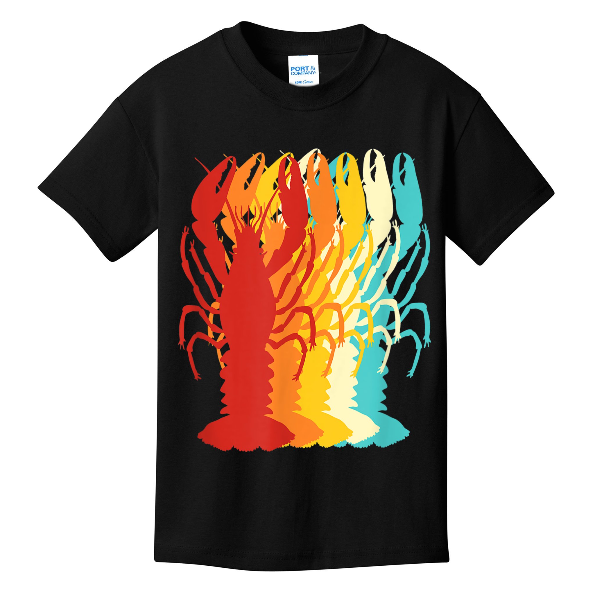 Retro Crawfish Novelty Cajun Crayfish Kids T-Shirt