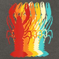 Retro Crawfish Novelty Cajun Crayfish Cotton Canvas Backpack