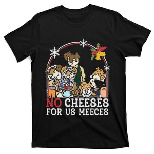 Retro Christmas No Cheese 90s For Us Music Meeces T-Shirt