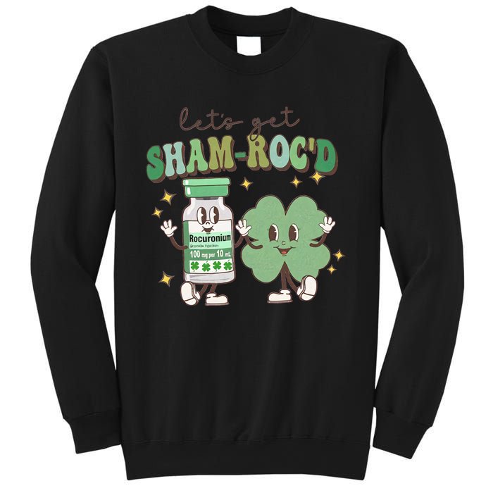 Retro CRNA Nurse Anesthetist St Patricks Day Sham ROC ICU Critical Care Nurse Sweatshirt