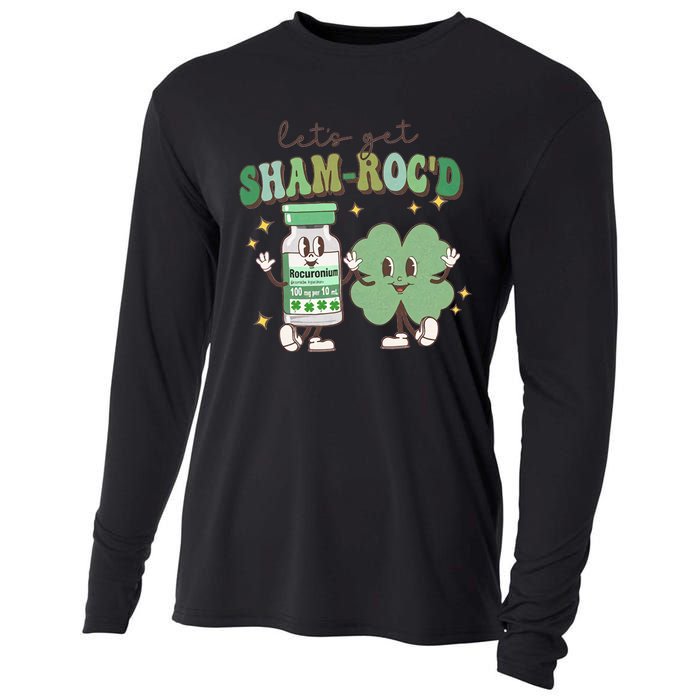 Retro CRNA Nurse Anesthetist St Patricks Day Sham ROC ICU Critical Care Nurse Cooling Performance Long Sleeve Crew