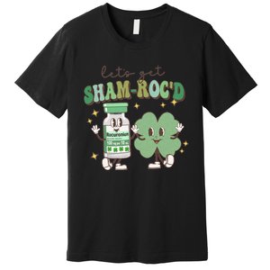 Retro CRNA Nurse Anesthetist St Patricks Day Sham ROC ICU Critical Care Nurse Premium T-Shirt