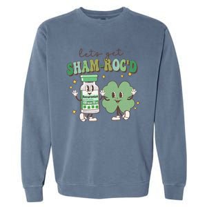 Retro CRNA Nurse Anesthetist St Patricks Day Sham ROC ICU Critical Care Nurse Garment-Dyed Sweatshirt