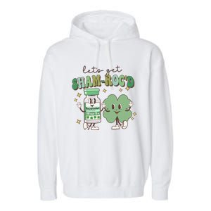 Retro CRNA Nurse Anesthetist St Patricks Day Sham ROC ICU Critical Care Nurse Garment-Dyed Fleece Hoodie