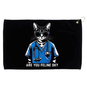 Retro Cat Nurse Gifts Nurse Week Gifts Women Grommeted Golf Towel