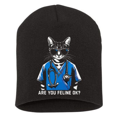 Retro Cat Nurse Gifts Nurse Week Gifts Women Short Acrylic Beanie