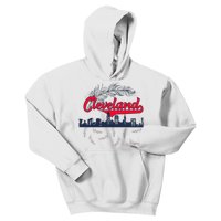 Retro Cleveland Native American Tribe Feathers Gift Kids Hoodie