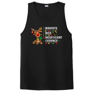 Reindeer Christmas Nice Naughty Insufficient Evidence Gift PosiCharge Competitor Tank