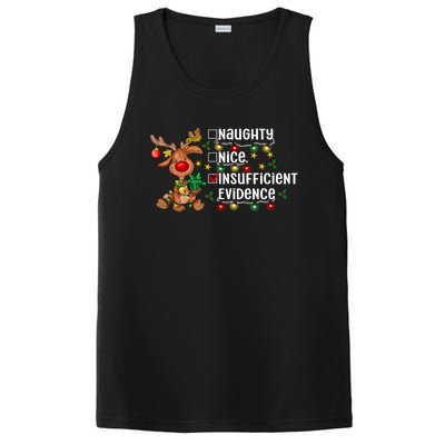 Reindeer Christmas Nice Naughty Insufficient Evidence Gift PosiCharge Competitor Tank