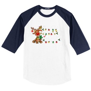 Reindeer Christmas Nice Naughty Insufficient Evidence Gift Baseball Sleeve Shirt