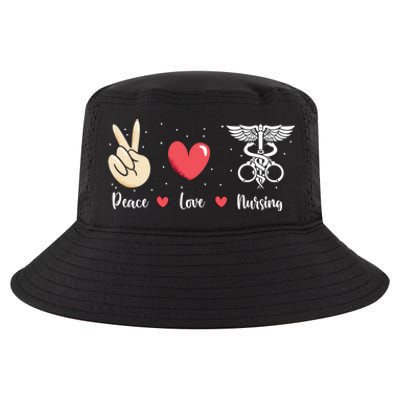 Rn Correctional Nurse Peace Love Prison Nursing Inmate Nurse Cool Gift Cool Comfort Performance Bucket Hat