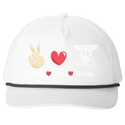 Rn Correctional Nurse Peace Love Prison Nursing Inmate Nurse Cool Gift Snapback Five-Panel Rope Hat