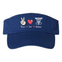 Rn Correctional Nurse Peace Love Prison Nursing Inmate Nurse Cool Gift Valucap Bio-Washed Visor